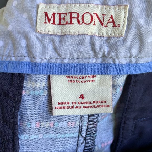 Merona Navy Dot Chino Shorts 4 - Picture 3 of 3